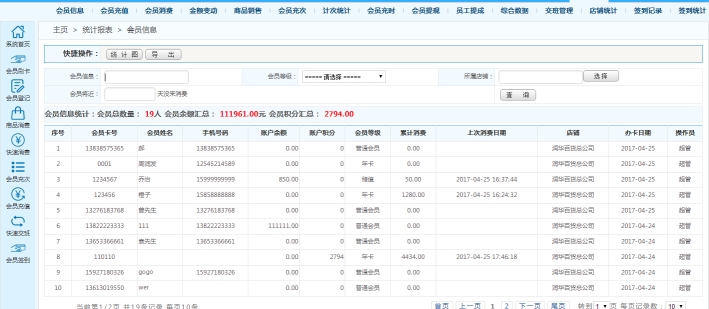 連鎖會(huì)員管理系統(tǒng)